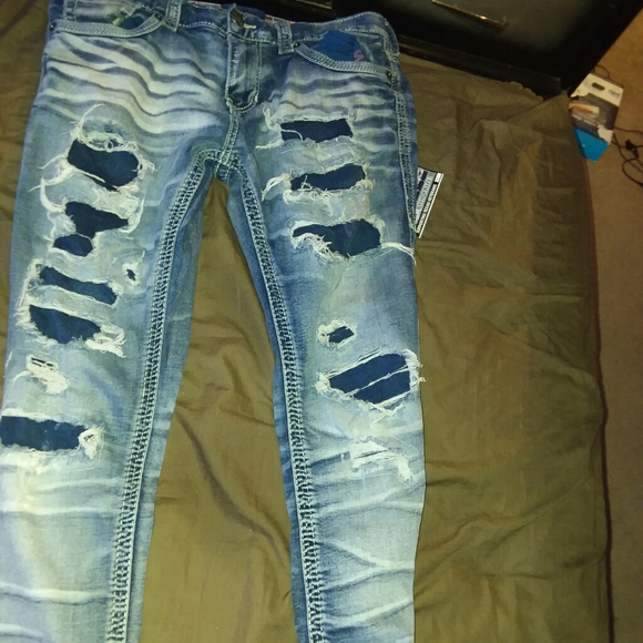 Mens size 34 american fighter straight leg jeans - Picture 3 of 3